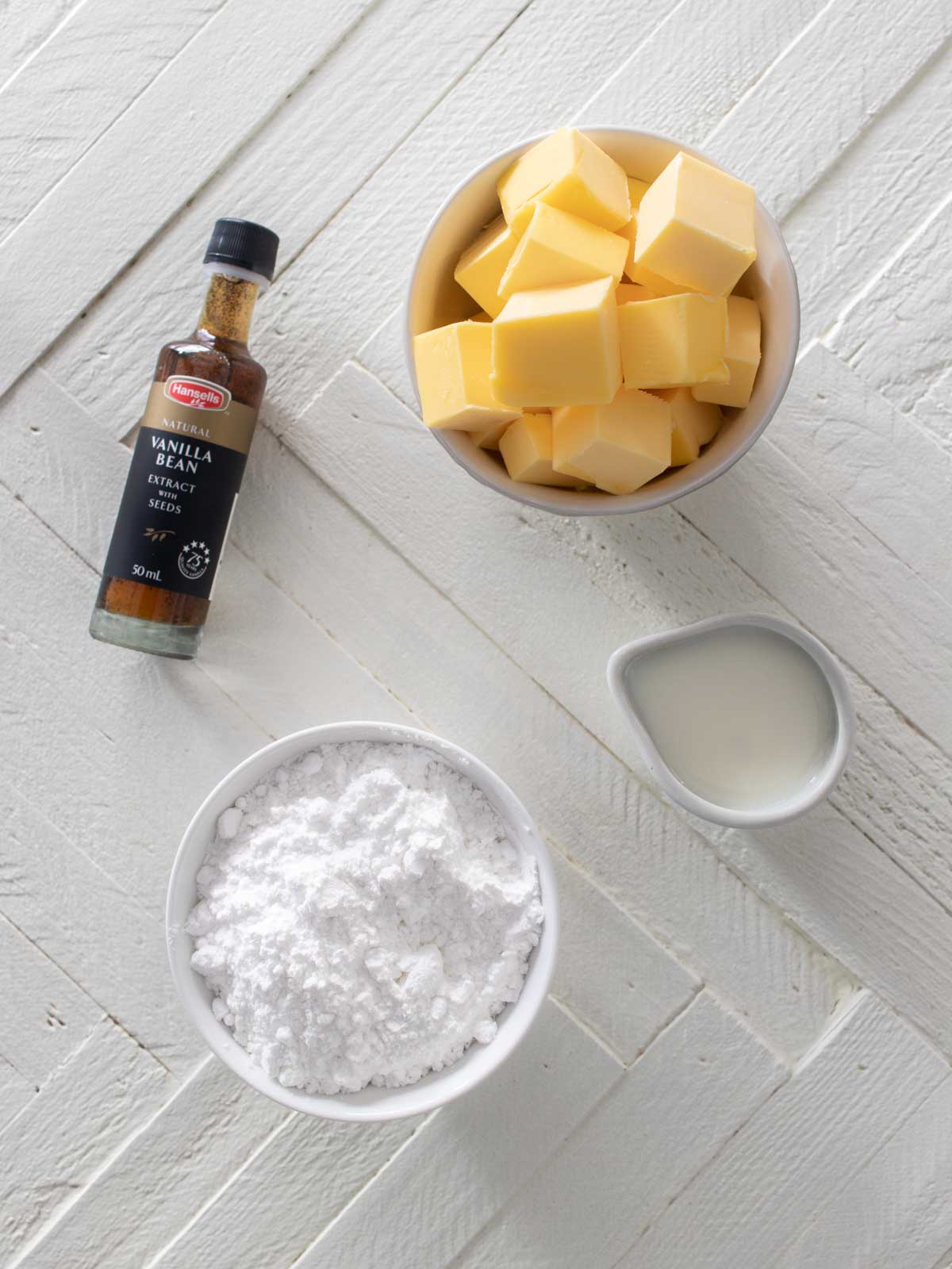 Vanilla Buttercream Ingredients