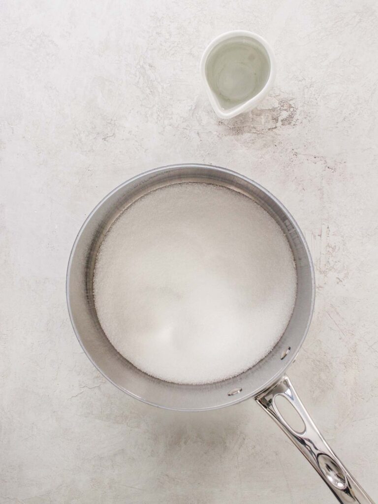 sugar in a saucepan