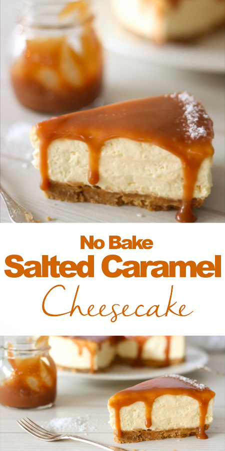 no bake salted caramel cheesecake