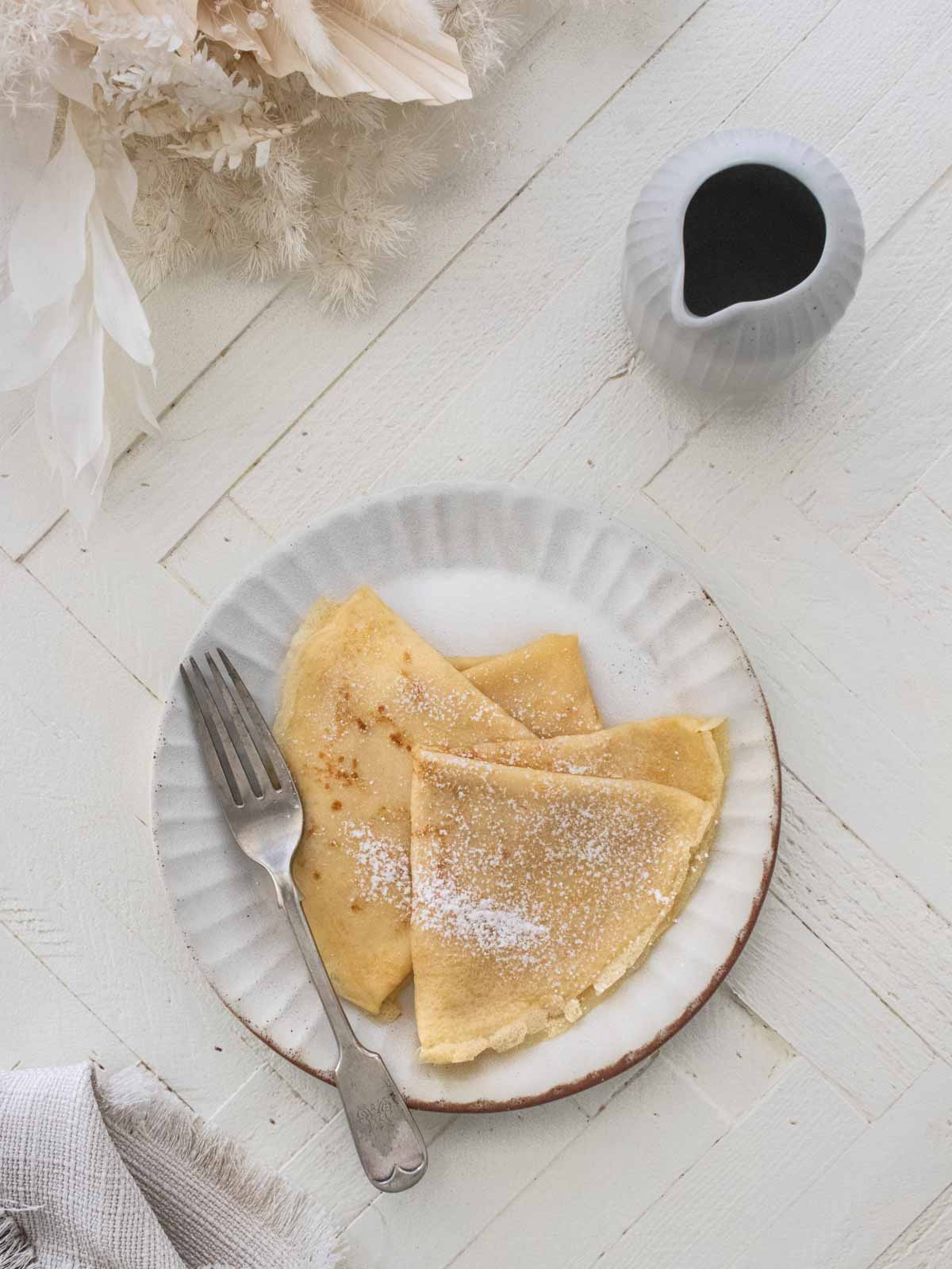 French Crepes on a plate
