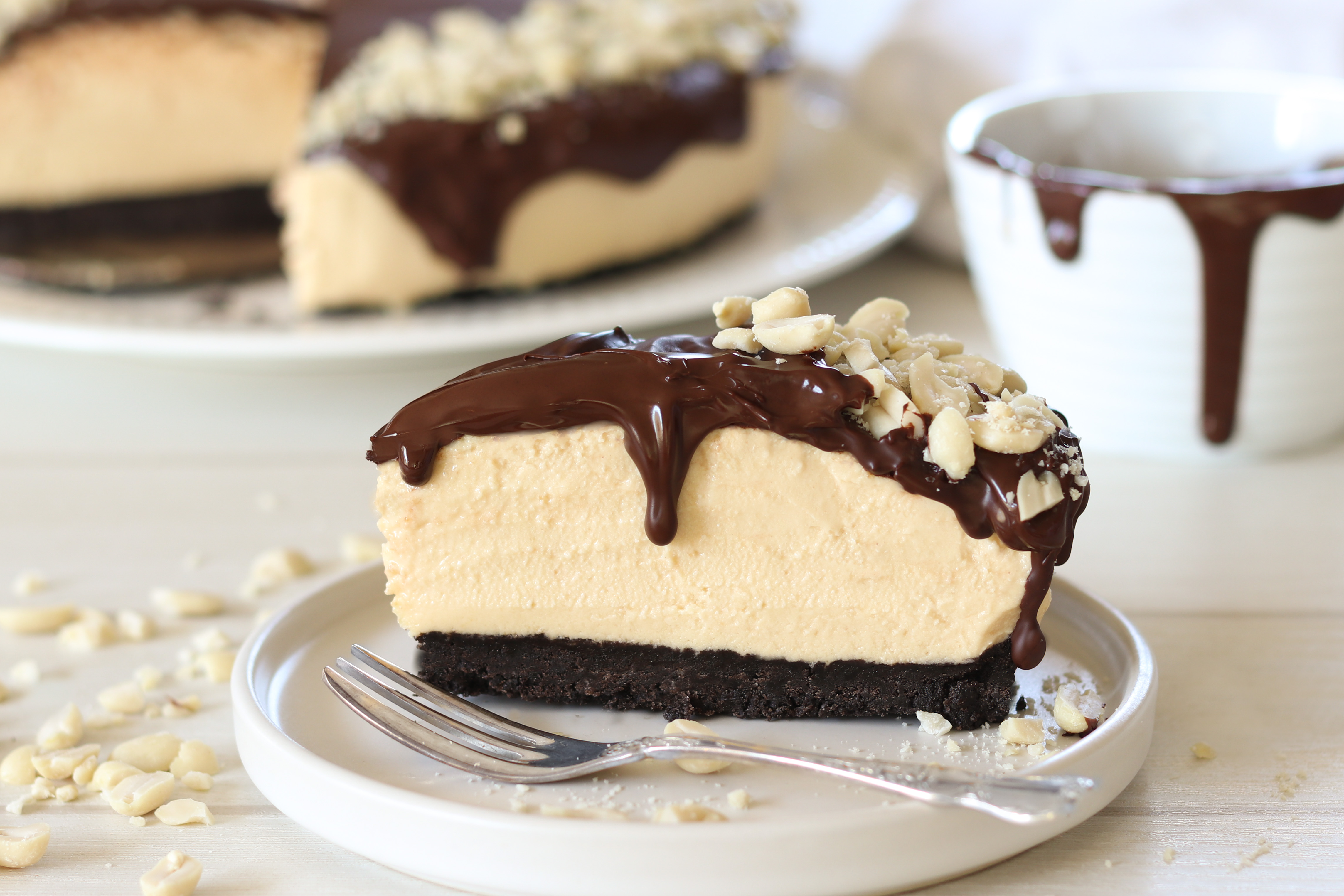 No Bake Peanut Butter Cheesecake Recipe - Recipes By Carina