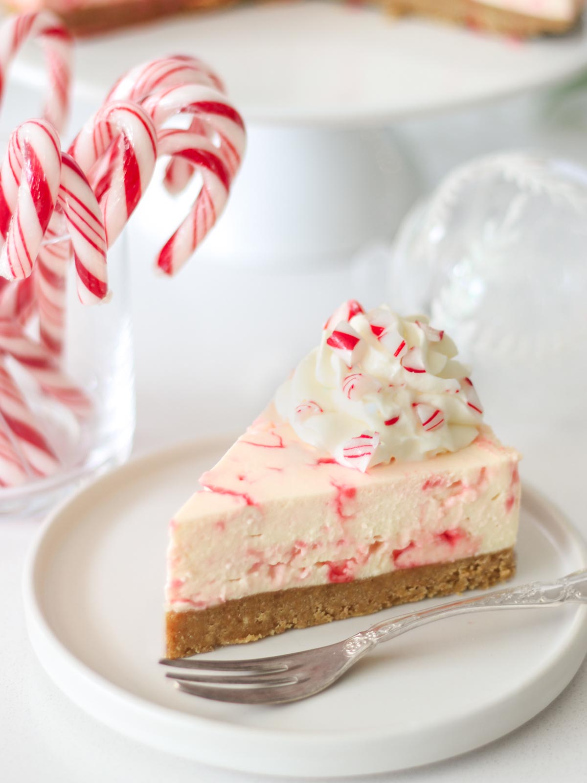 Candy Cane No Bake Cheesecake Recipe - Recipes by Carina