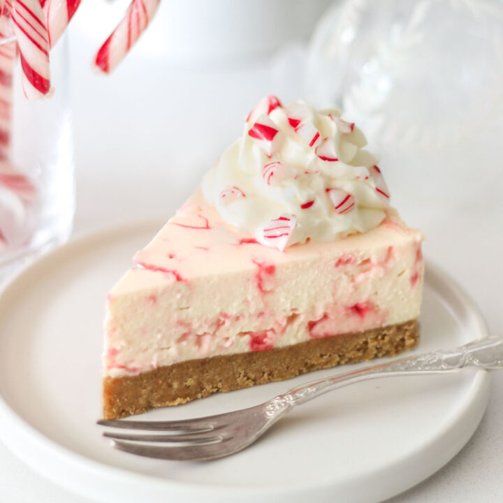 Candy Cane No Bake Cheesecake