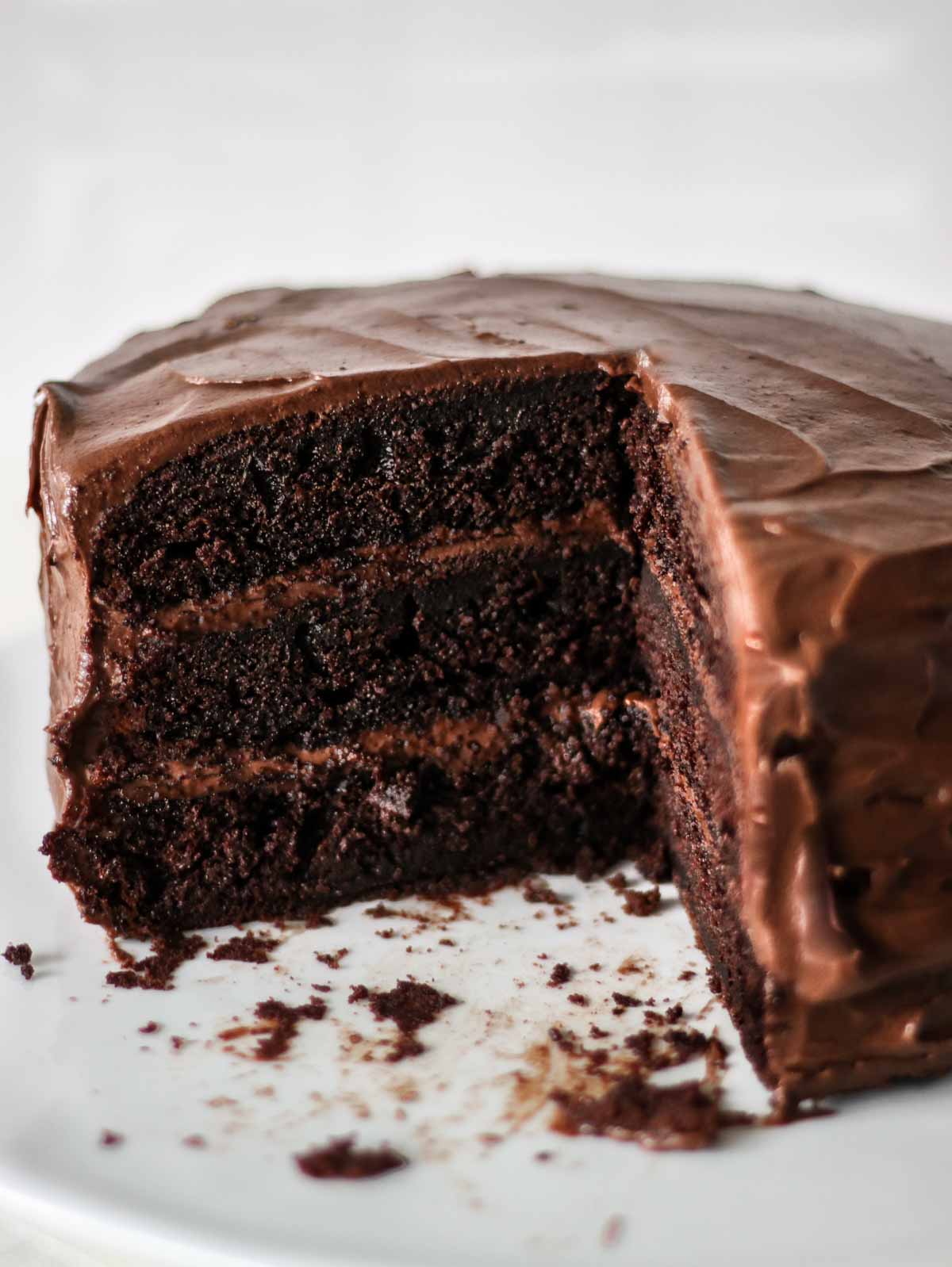 Chocolate Cake With Chocolate Cream Cheese Frosting - Recipes By Carina