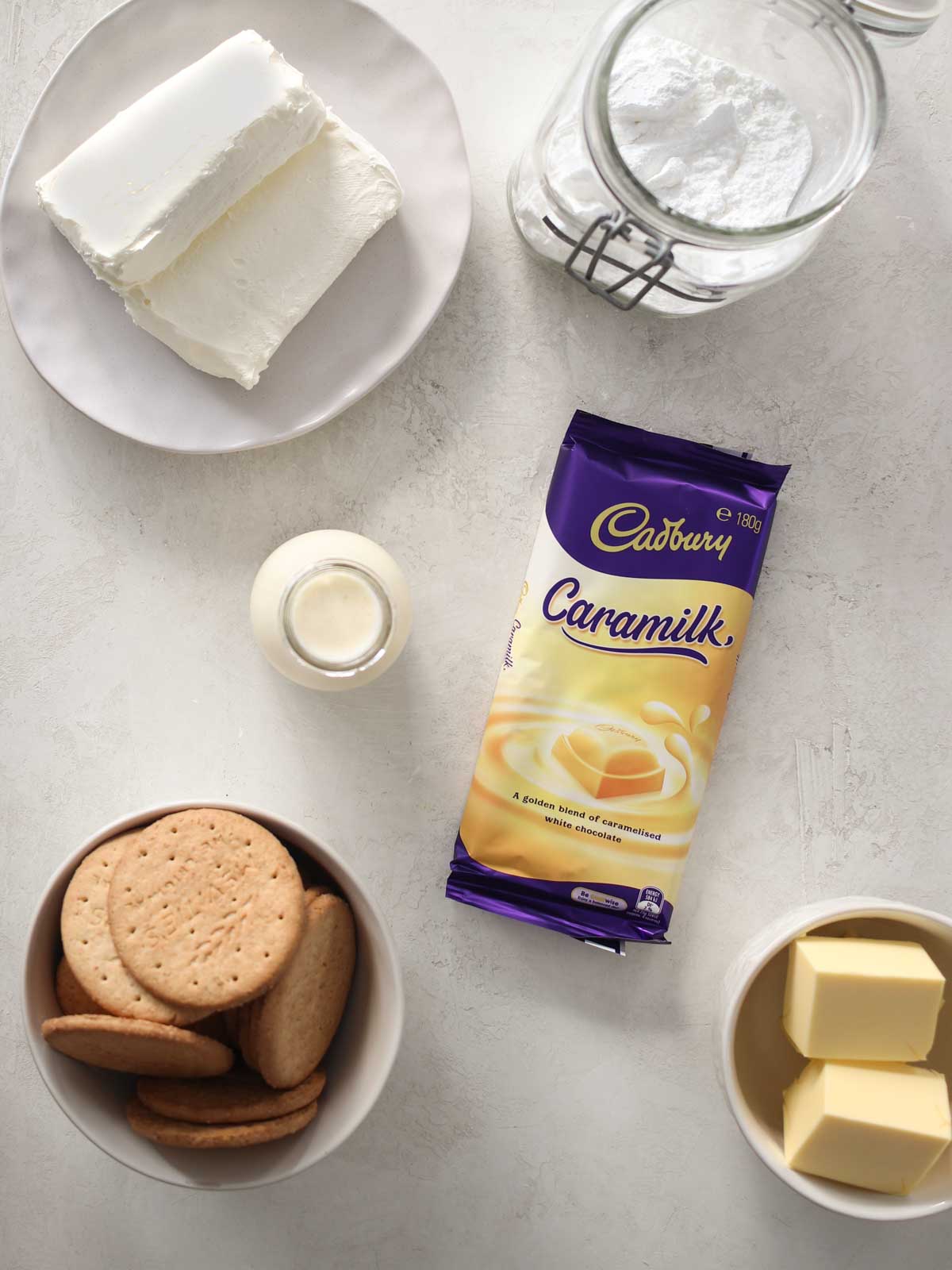 Caramilk Cheesecake Ingredients