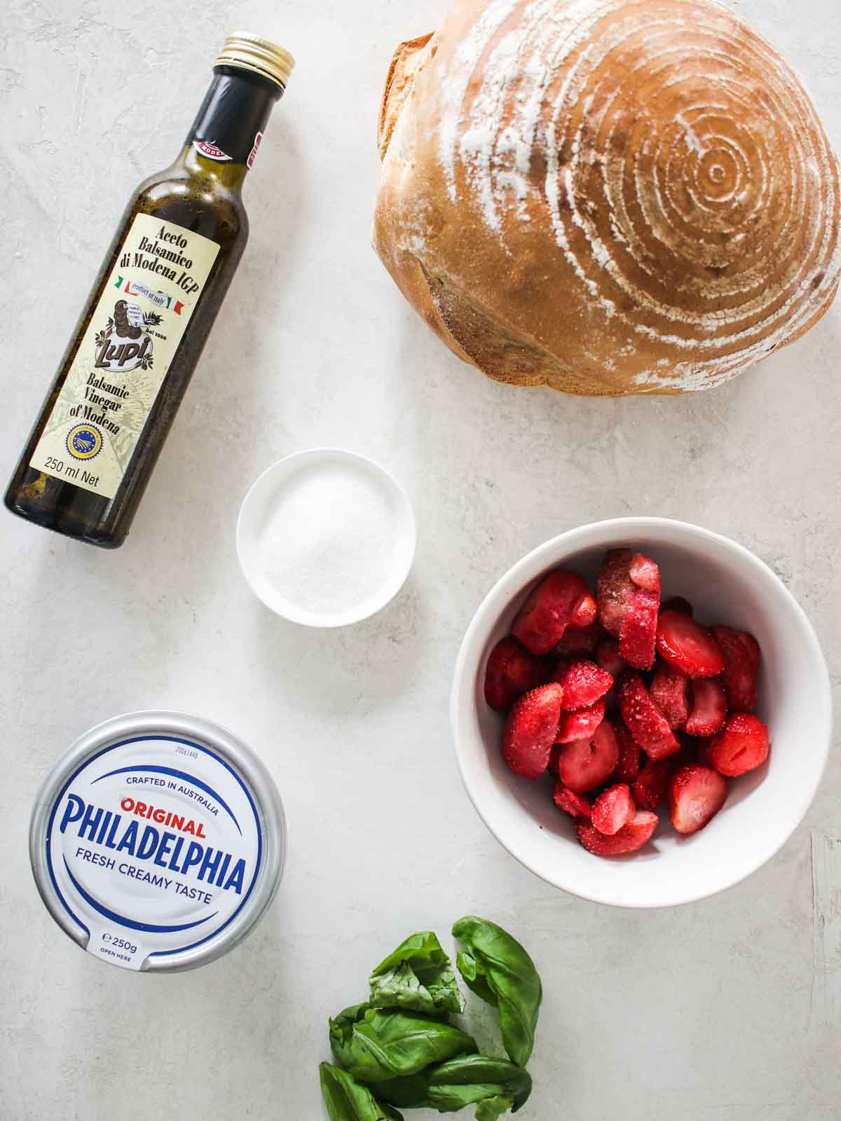 Strawberry Balsamic Toast Ingredients