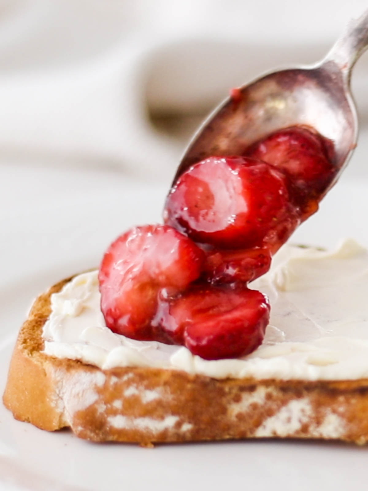strawberries on toast
