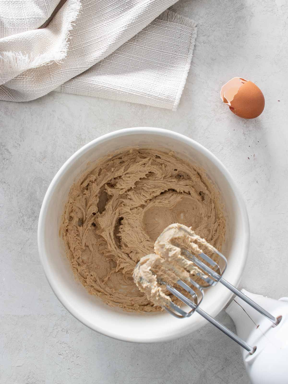 creamed butter and sugar