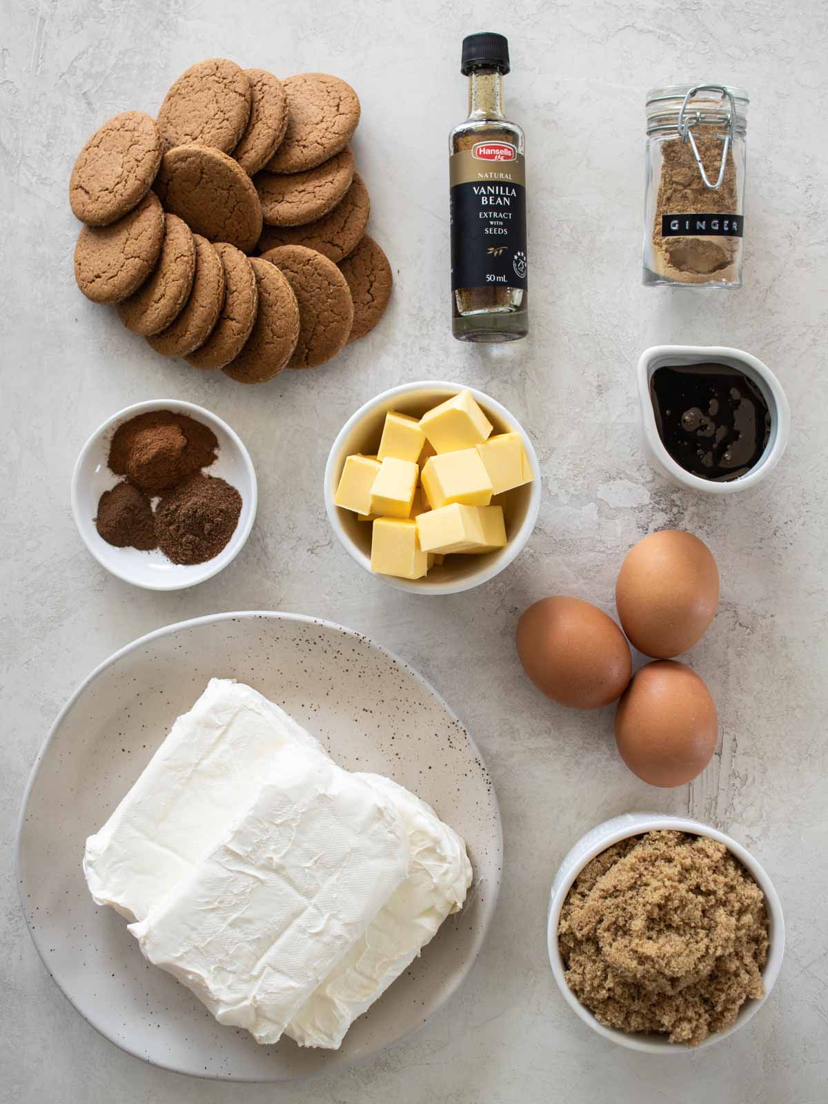 Gingerbread Cheesecake Ingredients