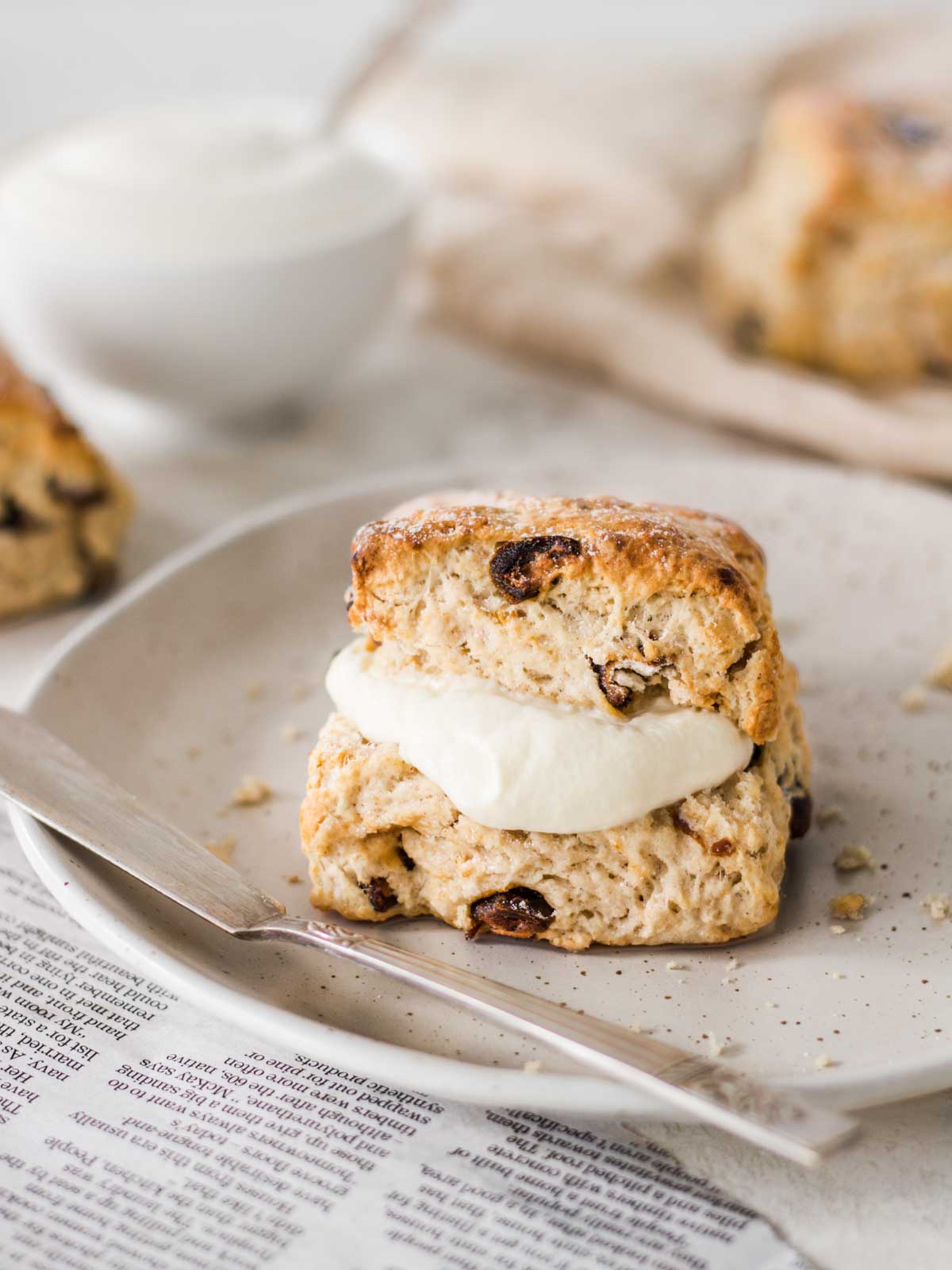 Date Scone with cream