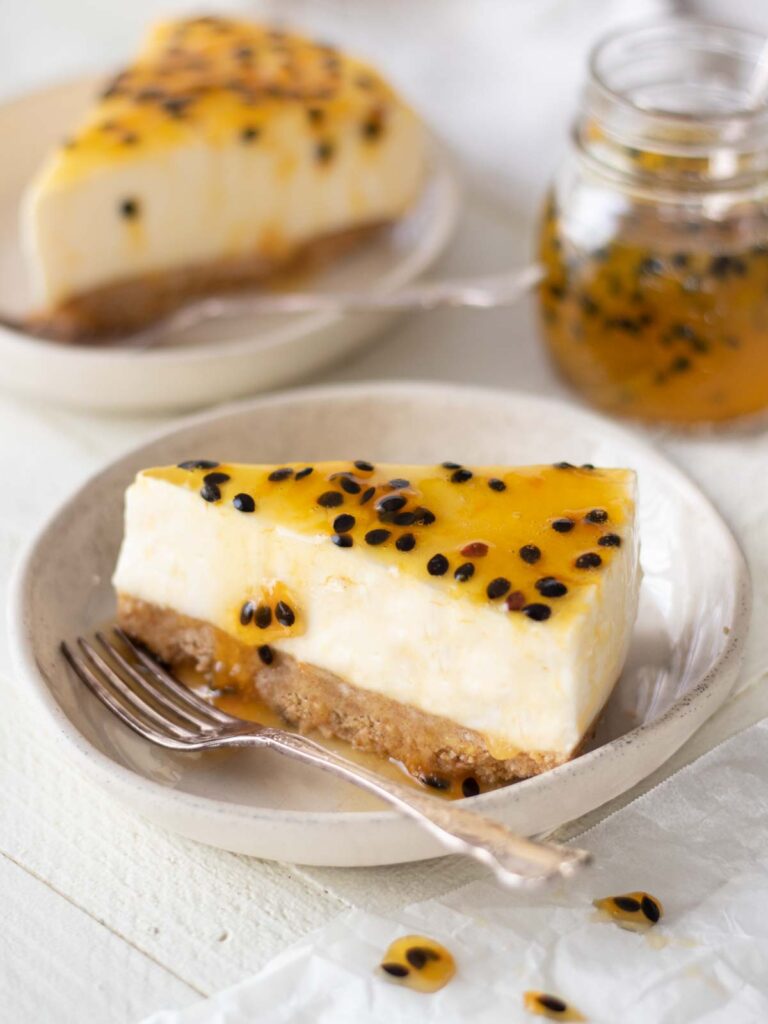 Passionfruit Cheesecake Slices