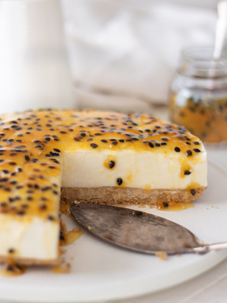 No Bake Passionfruit Cheesecake